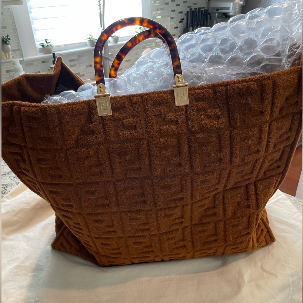 Fendi Sunshine Terrycloth Tote